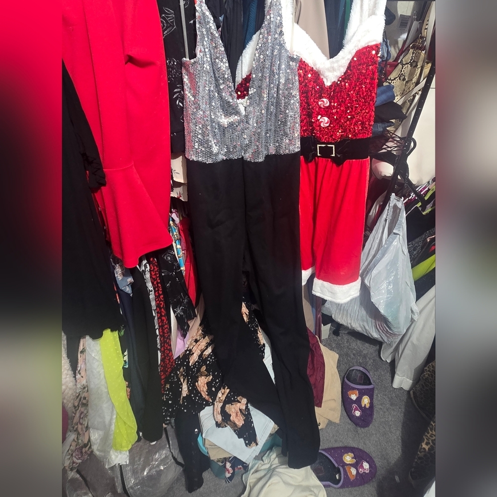 Nwt Curvy Sense 1x Sequin Halter Jumpsuit — image 4 of 7